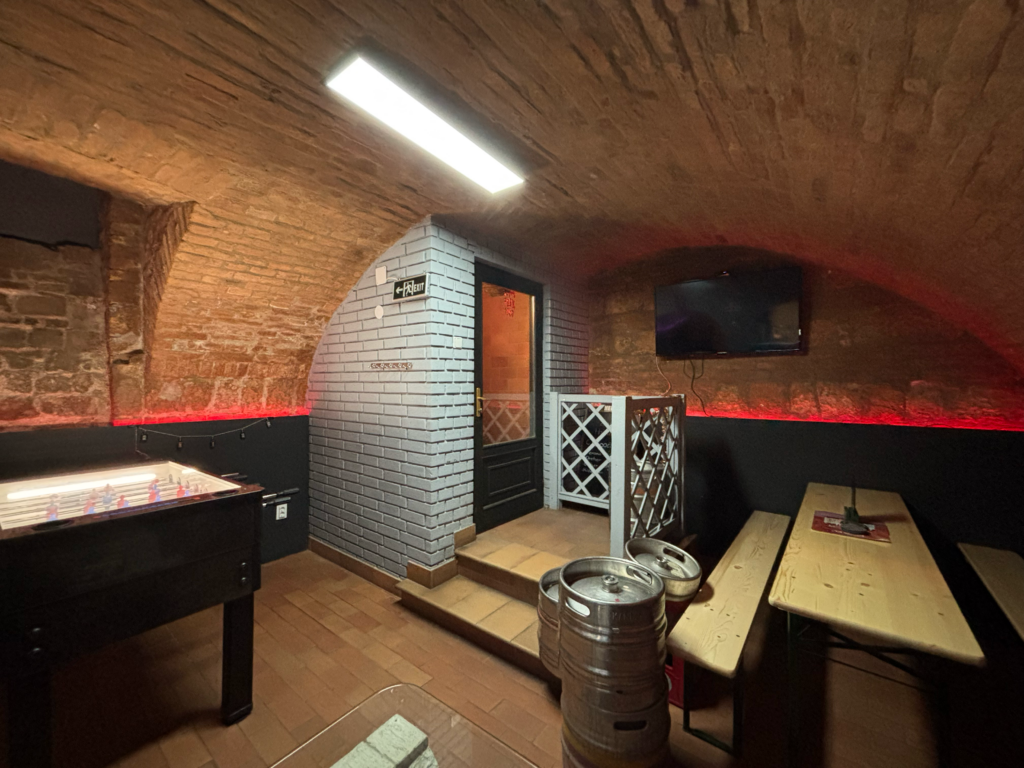 Cozy cellar space for private parties, team building, and community events.